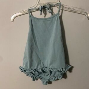 Shein Teal Open Back Halter Top